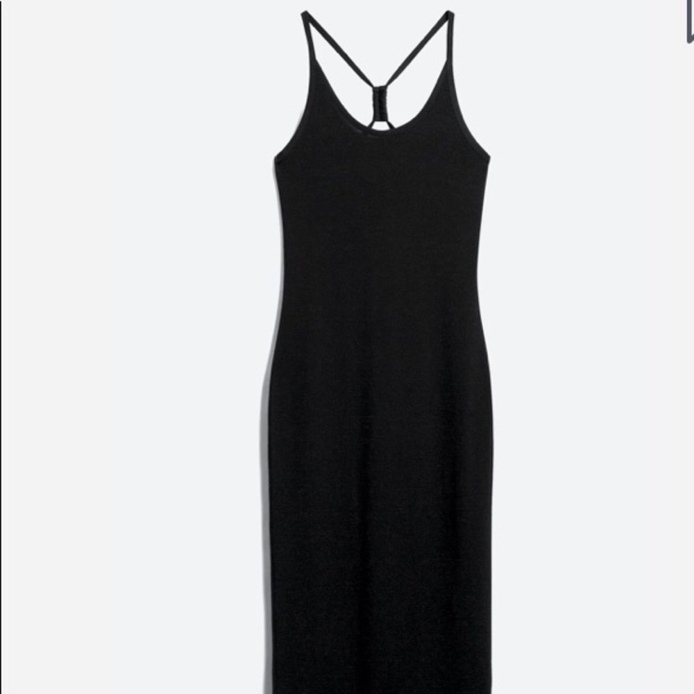 Midi black body con dress